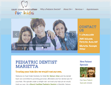 Tablet Screenshot of eastcobbkidsdentist.com